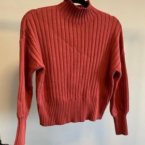 Burnt Orange Turtleneck Sweater